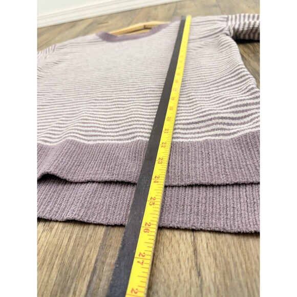 Jones ny striped super soft chunky sweater lavender purple white medium - Picture 10 of 12